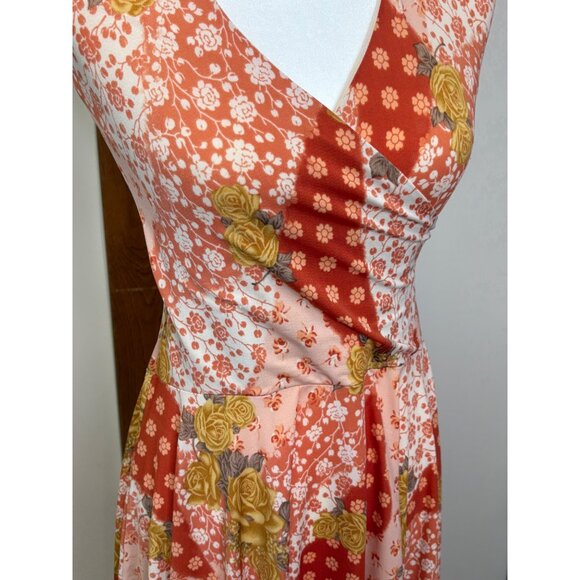 Y2K Fredericks Of Hollywood Floral Asymmetrical Fairy Feminine 70s Vibe Size 4 - Picture 11 of 16